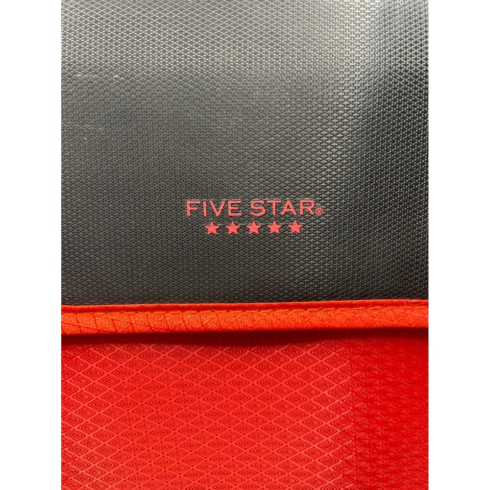 Five Star Zipper Binder with Removable Pouch Black Red 3 Ring School Office Set - Picture 4 of 5